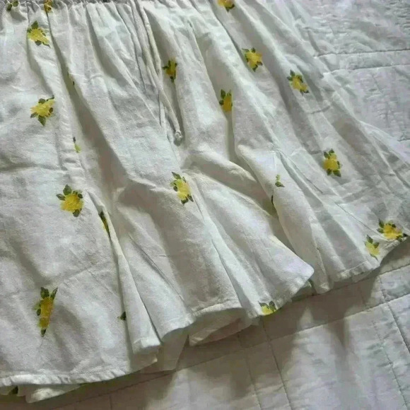 White floral mini skirt Vero Moda women’s large cottagecore summer romantic - Picture 5 of 8